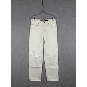 Levis Silvertab 94 Baggy Jeans Womens 28‎ X 31" White Denim Distressed Y2K
